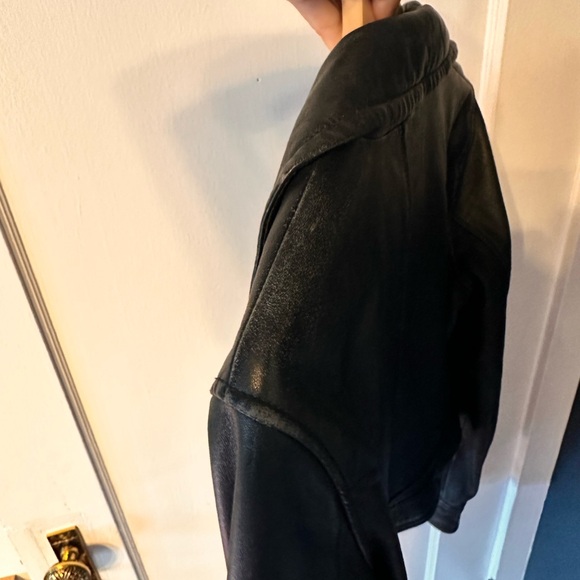 Vintage Express  genuine leather moto jacket fits small - Picture 9 of 10